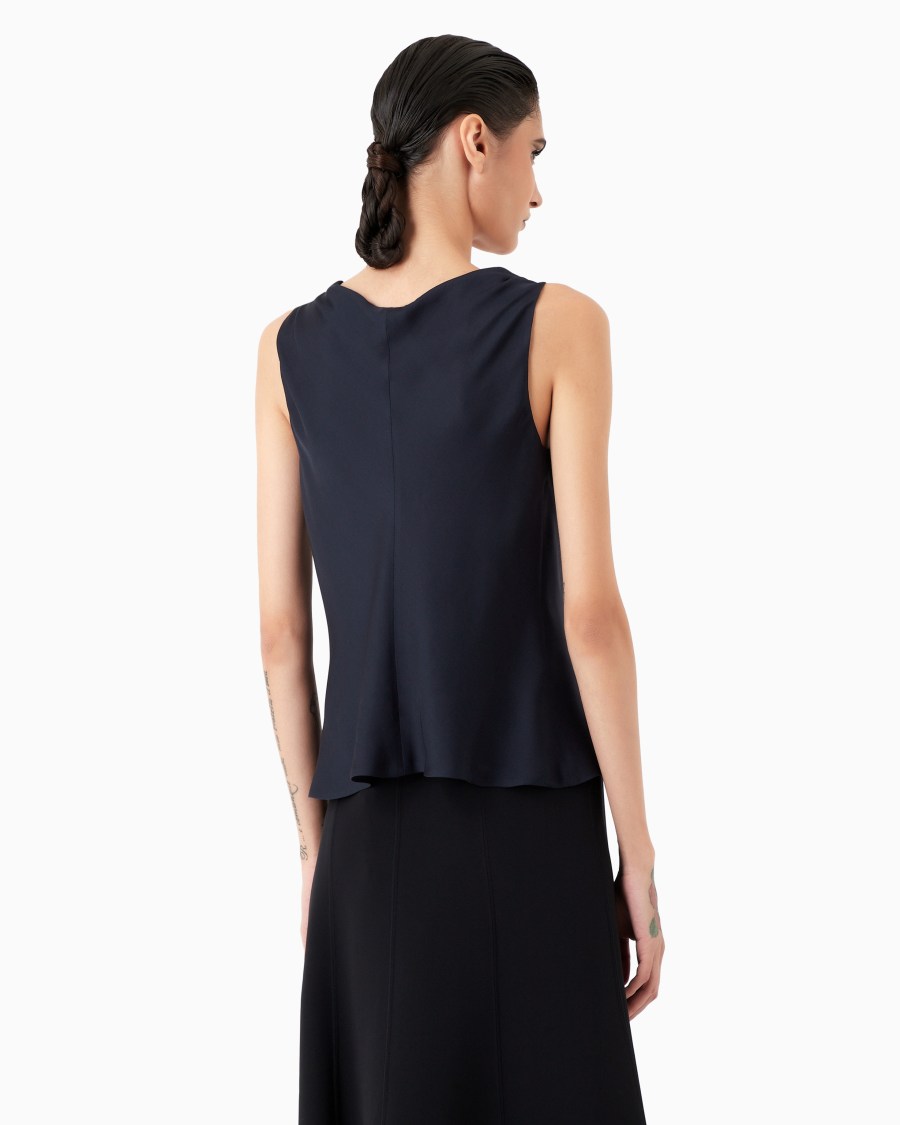 The world of armani TOP IN PURA SETA Sottocosto