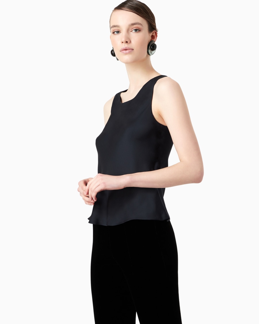 The world of armani TOP IN PURA SETA Sconto