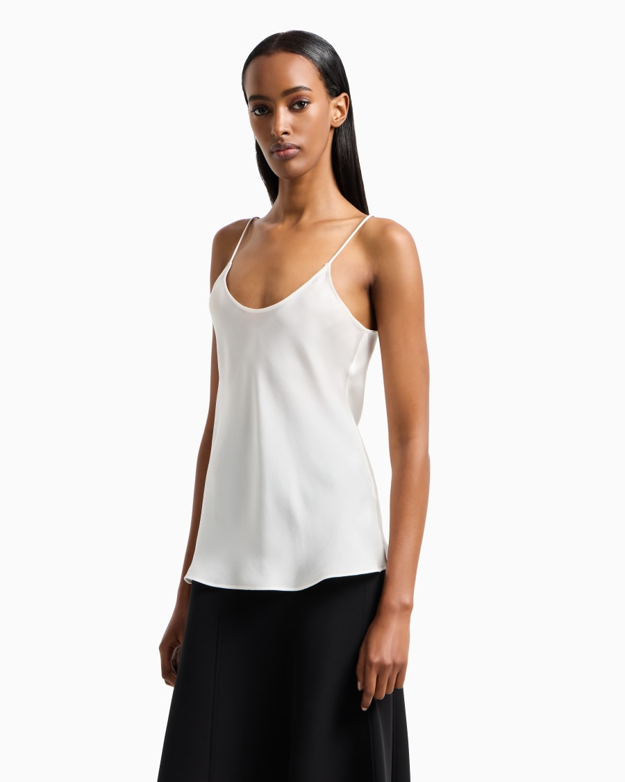 The world of armani TOP IN CHARMEUSE DI SETA Online
