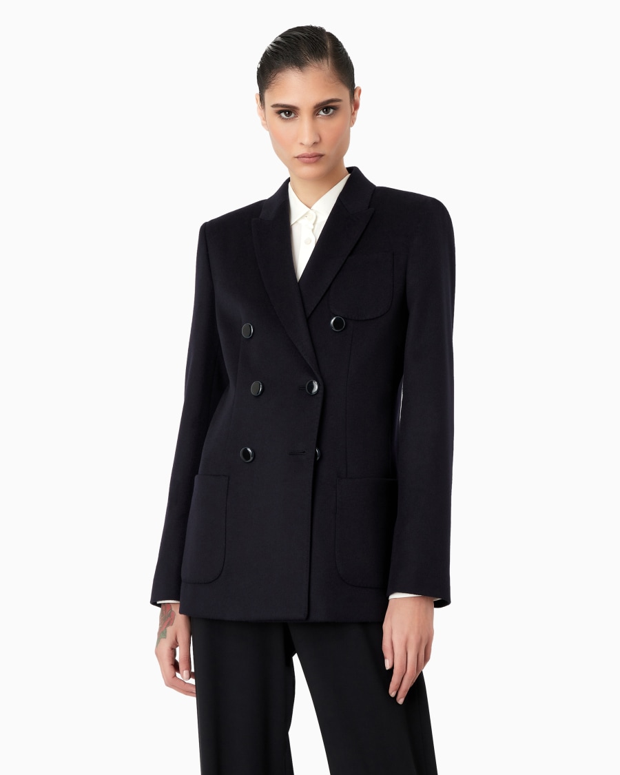 The world of armani GIACCA DOPPIOPETTO IN LANA VERGINE E CASHMERE Saldi Di Fabbrica