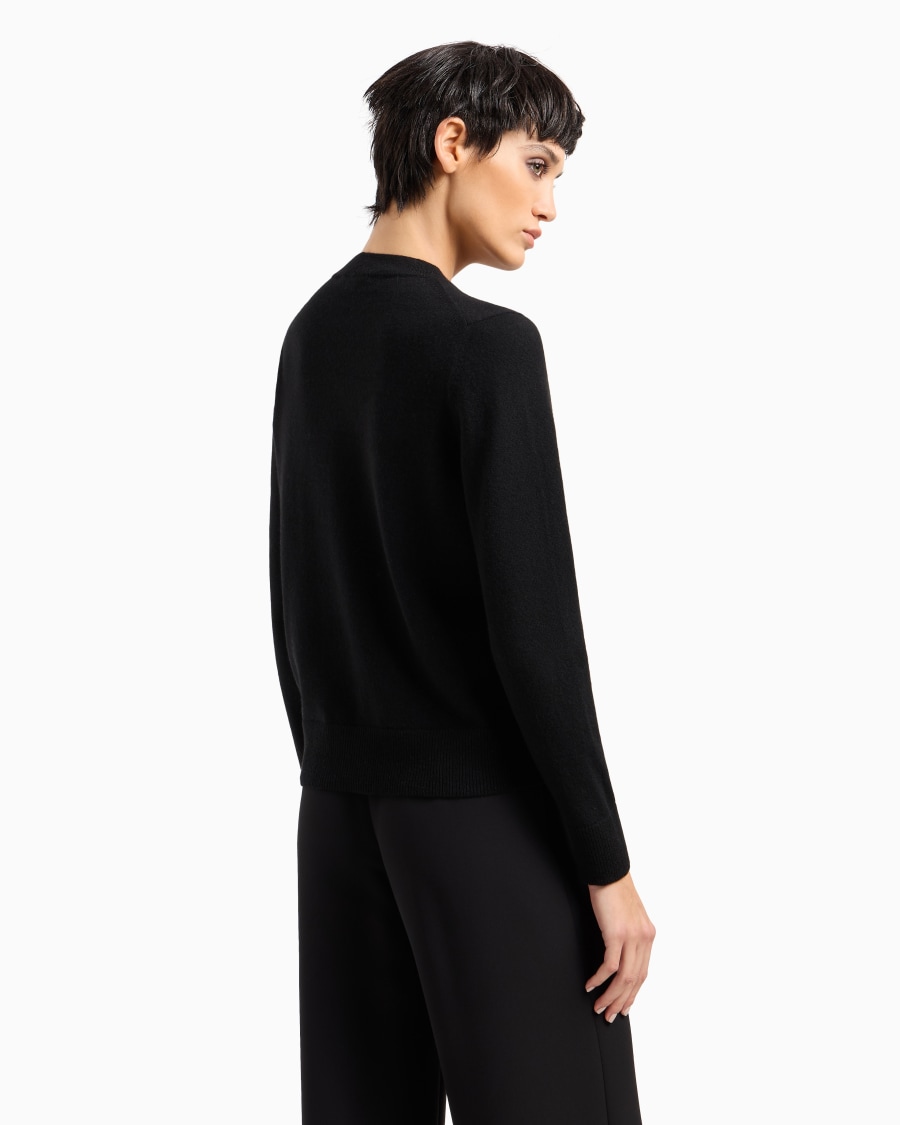 The world of armani MAGLIONE IN CASHMERE CON PROFILI A COSTE Negozio