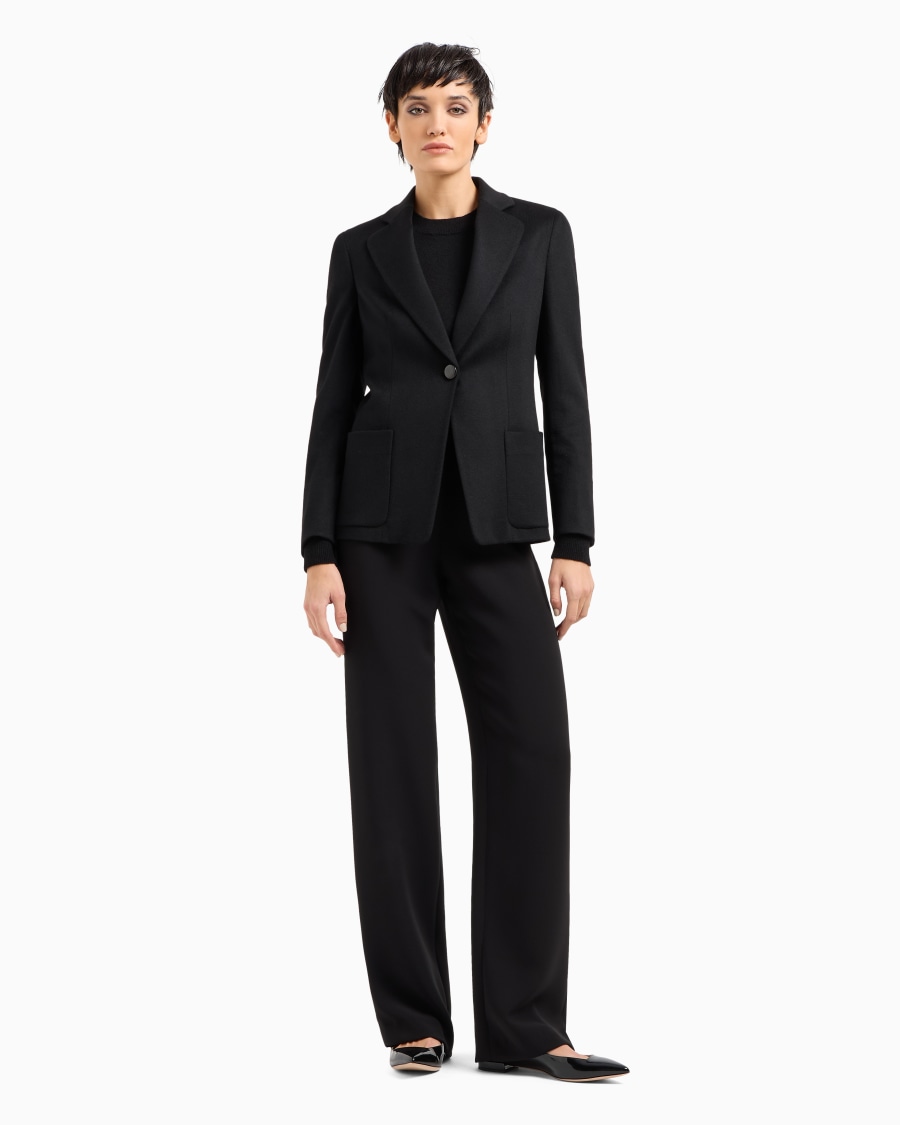 The world of armani MAGLIONE IN CASHMERE CON PROFILI A COSTE Negozio