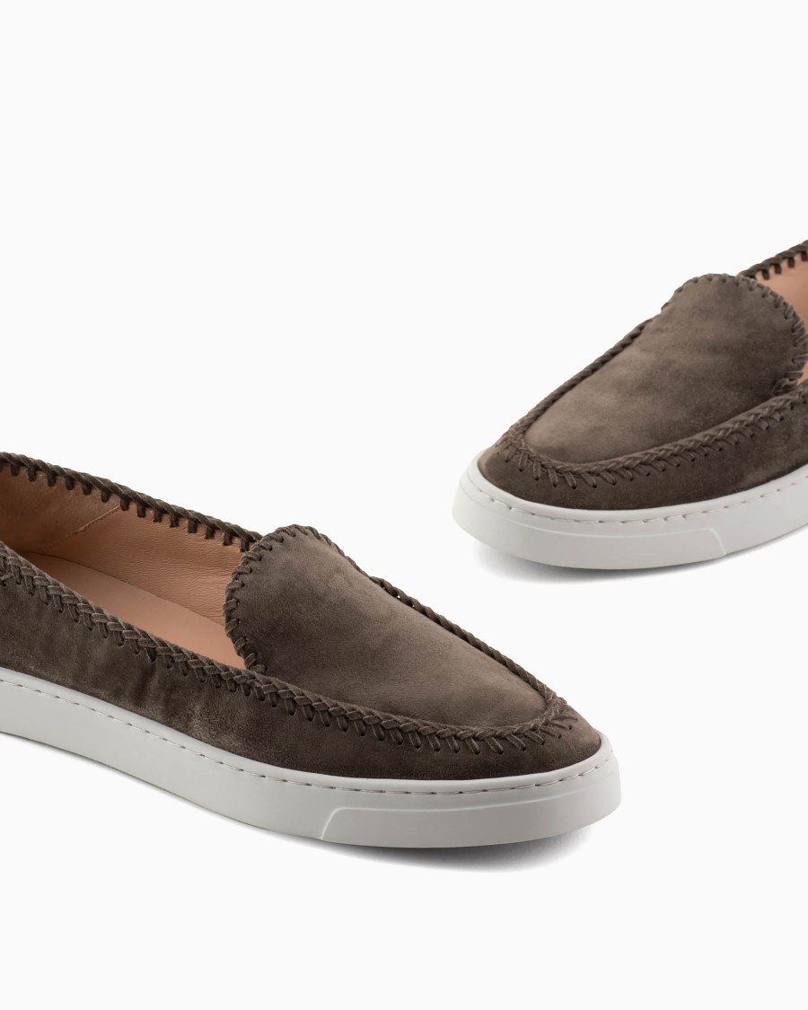 The world of armani GALLERIA 3 SLIP-ON IN PELLE SCAMOSCIATA Nuovo