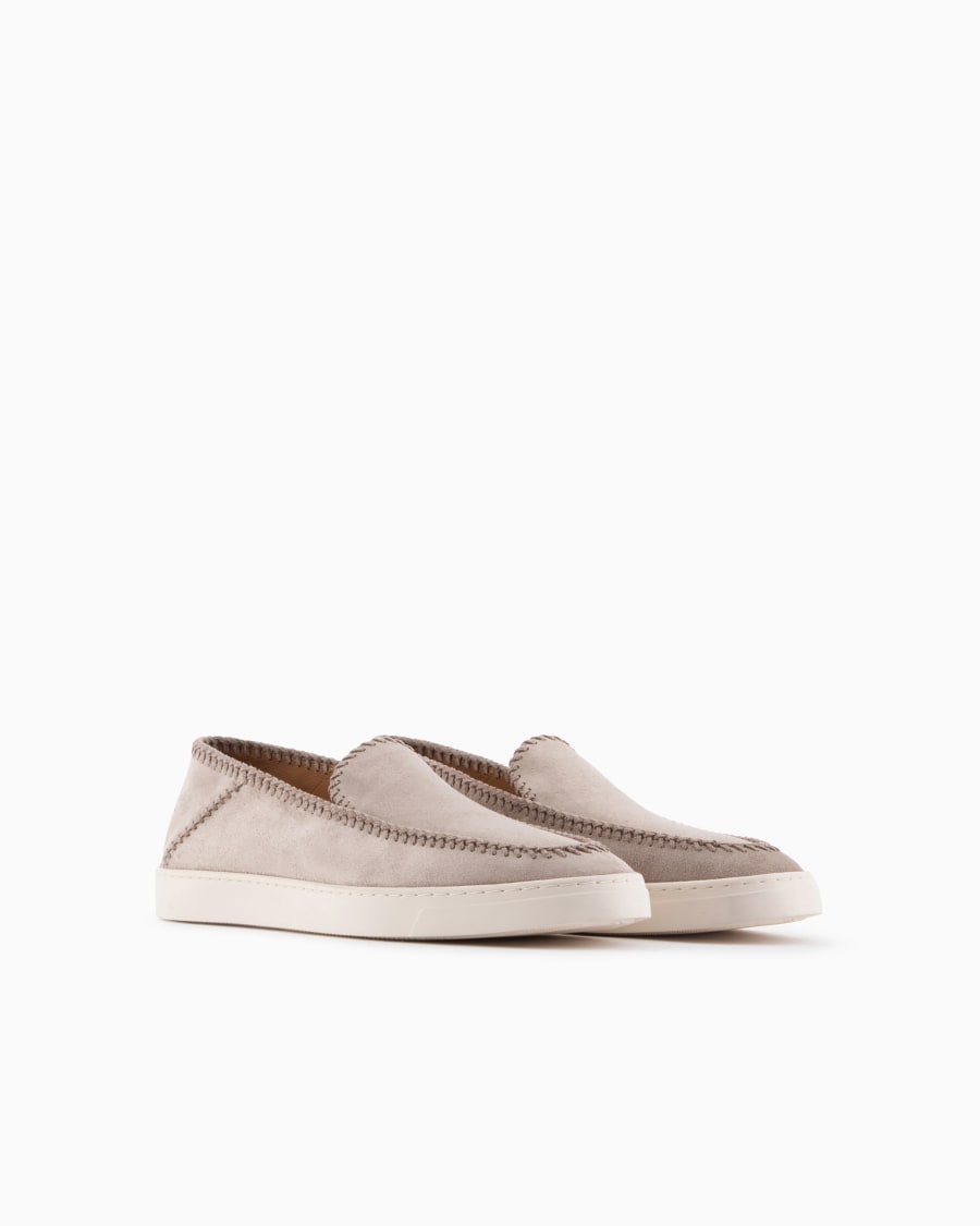 The world of armani GALLERIA 3 SLIP-ON IN PELLE SCAMOSCIATA Acquista Ora
