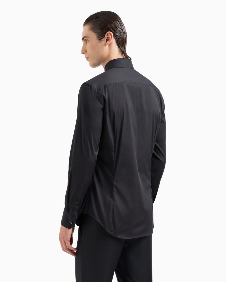 The world of armani CAMICIA IN TESSUTO STRETCH CON COLLO CLASSICO CON STECCHE Soddisfazione Garantita