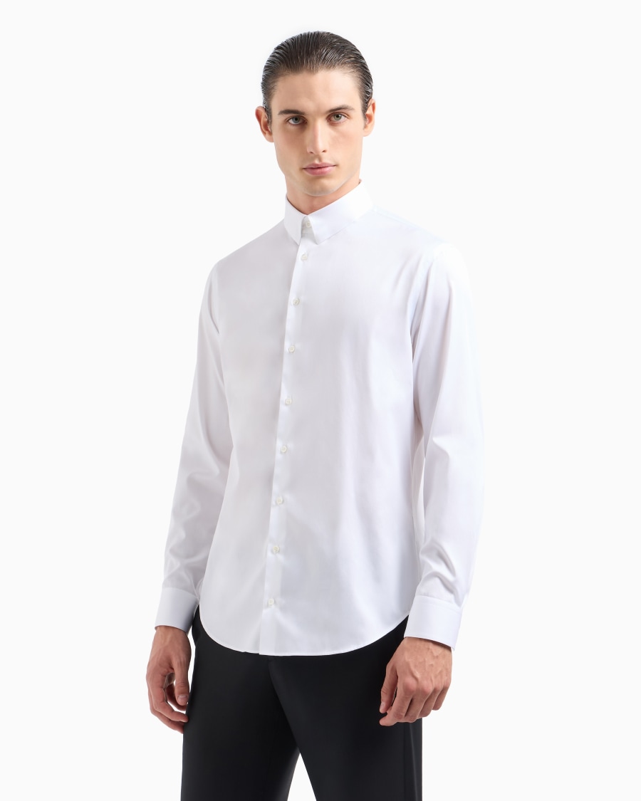 The world of armani CAMICIA IN TWILL DI COTONE Qualità Garantita