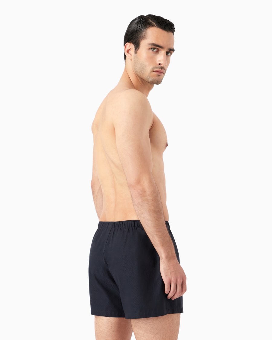 The world of armani BOXER IN COTONE CON LOGO RICAMATO Acquista Ora