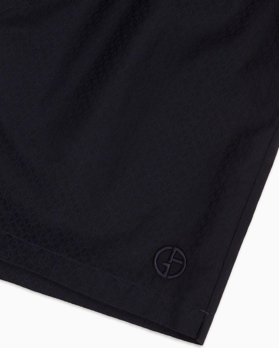 The world of armani BOXER IN COTONE CON LOGO RICAMATO Acquista Ora