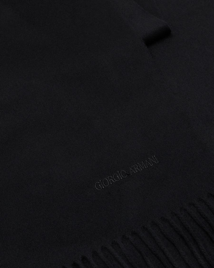 The world of armani SCIARPA IN CASHMERE CON LOGO RICAMATO Consegna Veloce