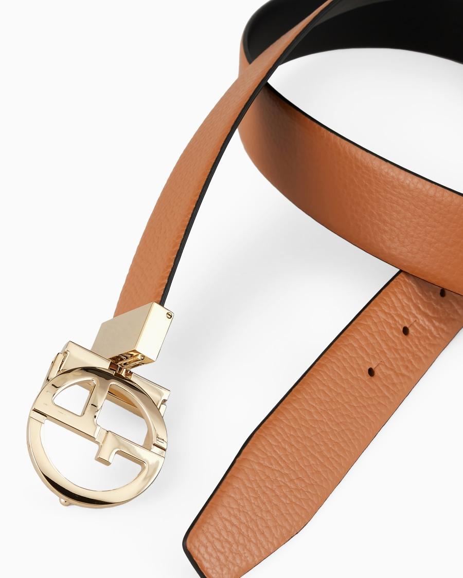 The world of armani CINTURA REVERSIBILE IN PELLE BICOLORE Promozione Limitata