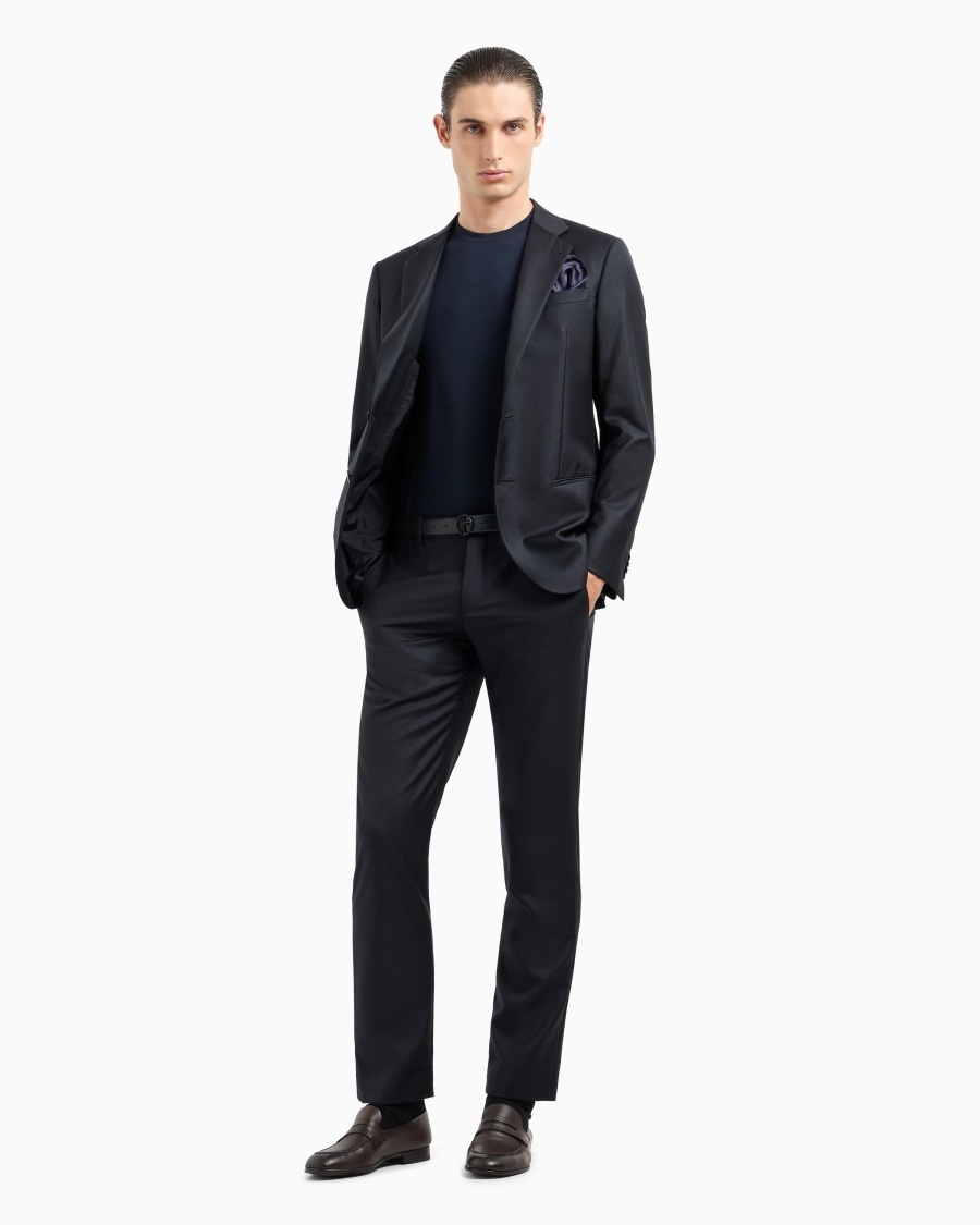 The world of armani T-SHIRT IN JERSEY BAMBOO DI VISCOSA STRETCH CON RICAMO GA Shopping Online