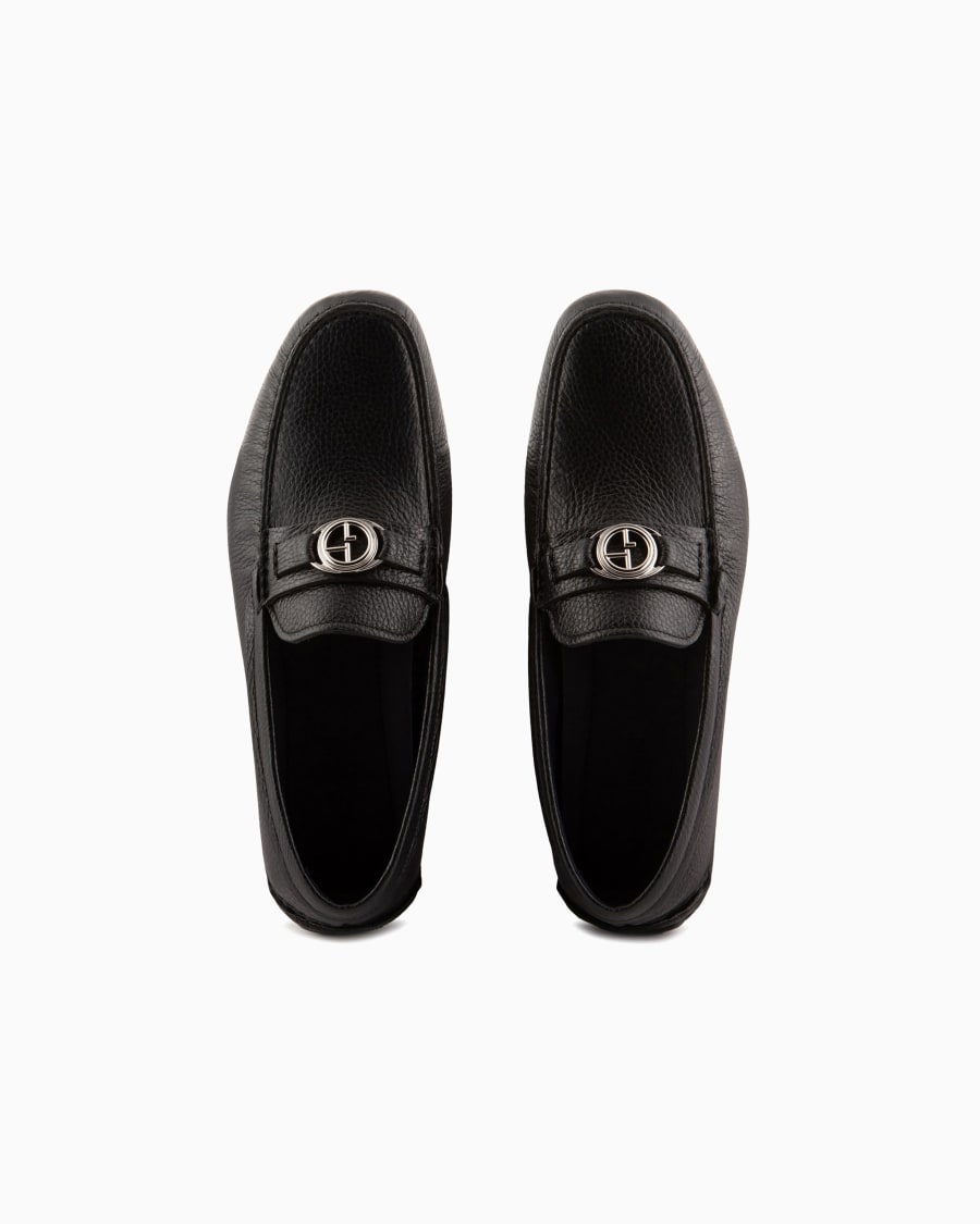 The world of armani MOCASSINI IN CERVO CON LOGO Affare Del Giorno