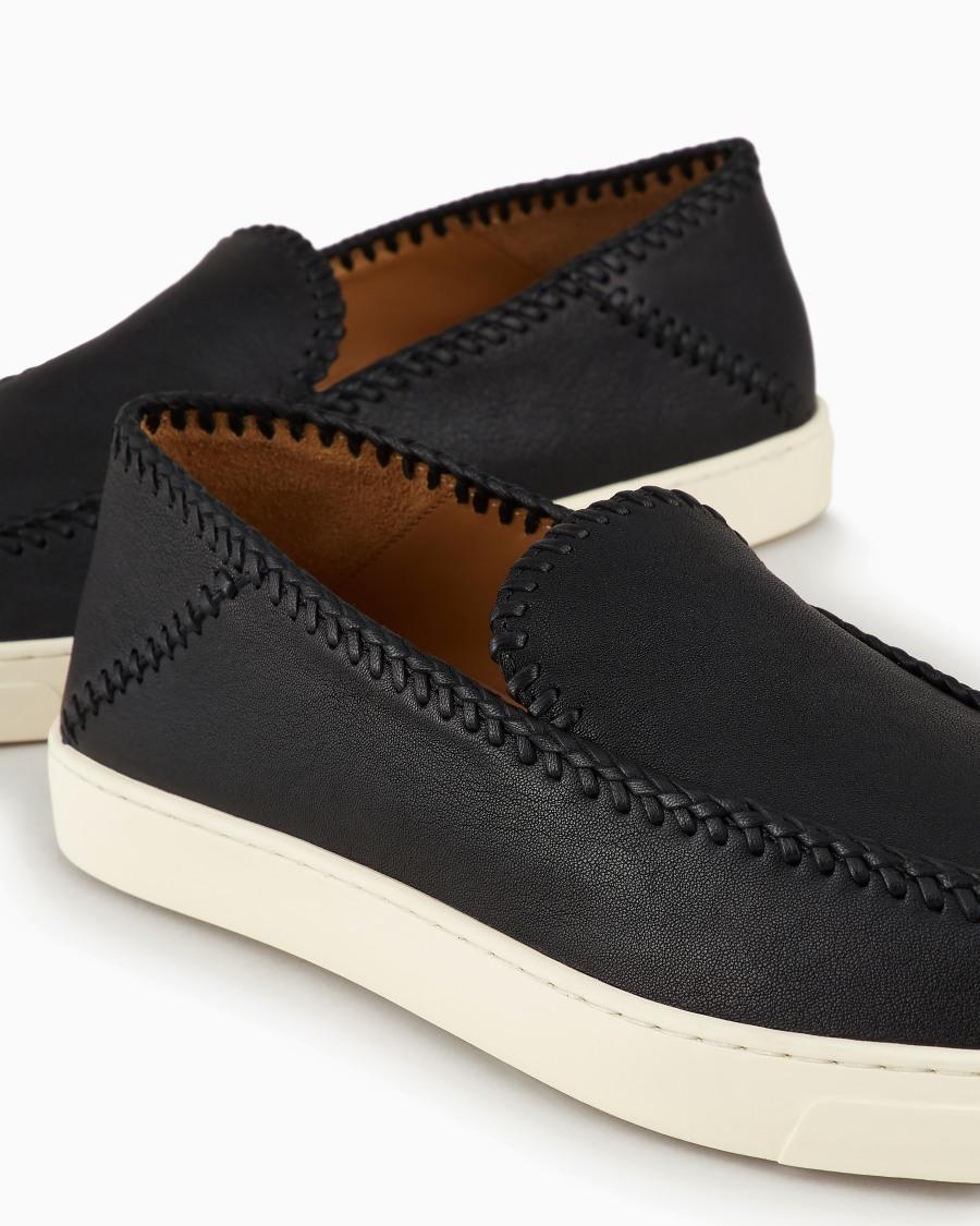 The world of armani GALLERIA 3 SLIP-ON IN NAPPA Sottocosto