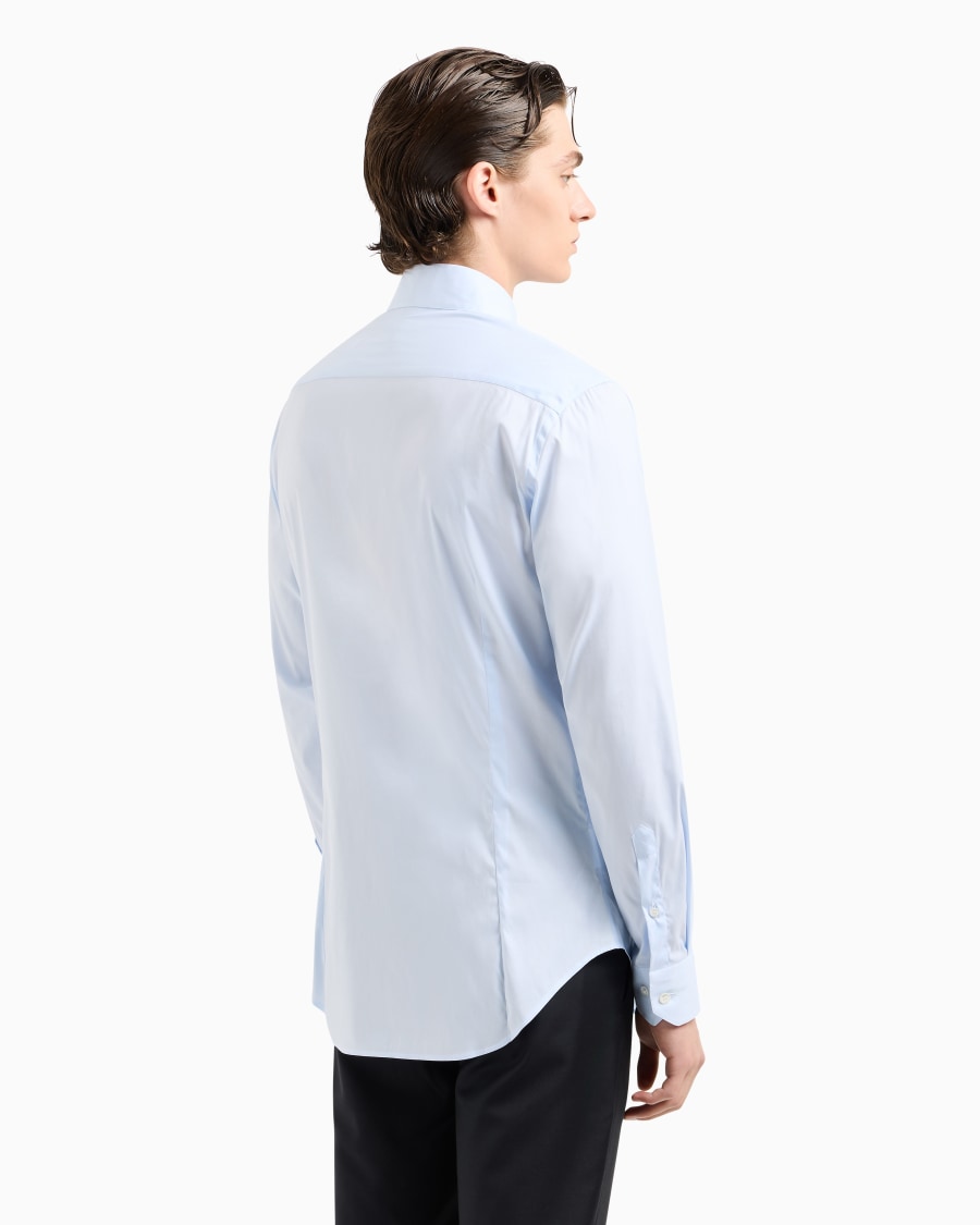 The world of armani CAMICIA IN TESSUTO STRETCH CON COLLO CLASSICO CON STECCHE Saldi