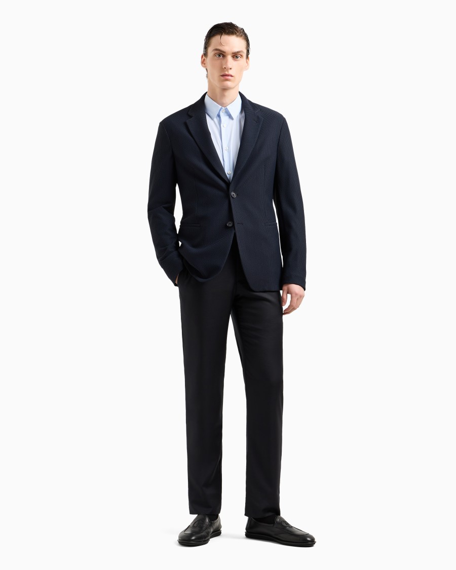 The world of armani CAMICIA IN TESSUTO STRETCH CON COLLO CLASSICO CON STECCHE Saldi
