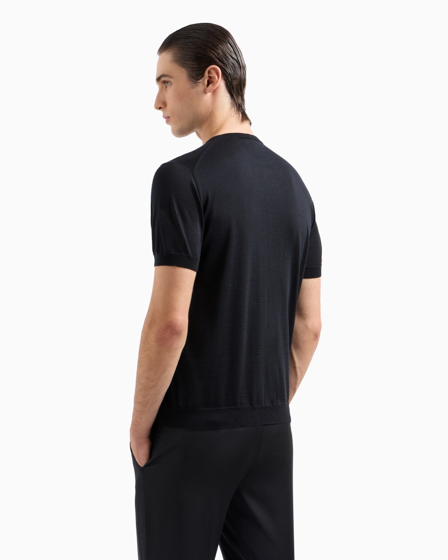 The world of armani MAGLIA GIROCOLLO IN SETA E COTONE Offerte