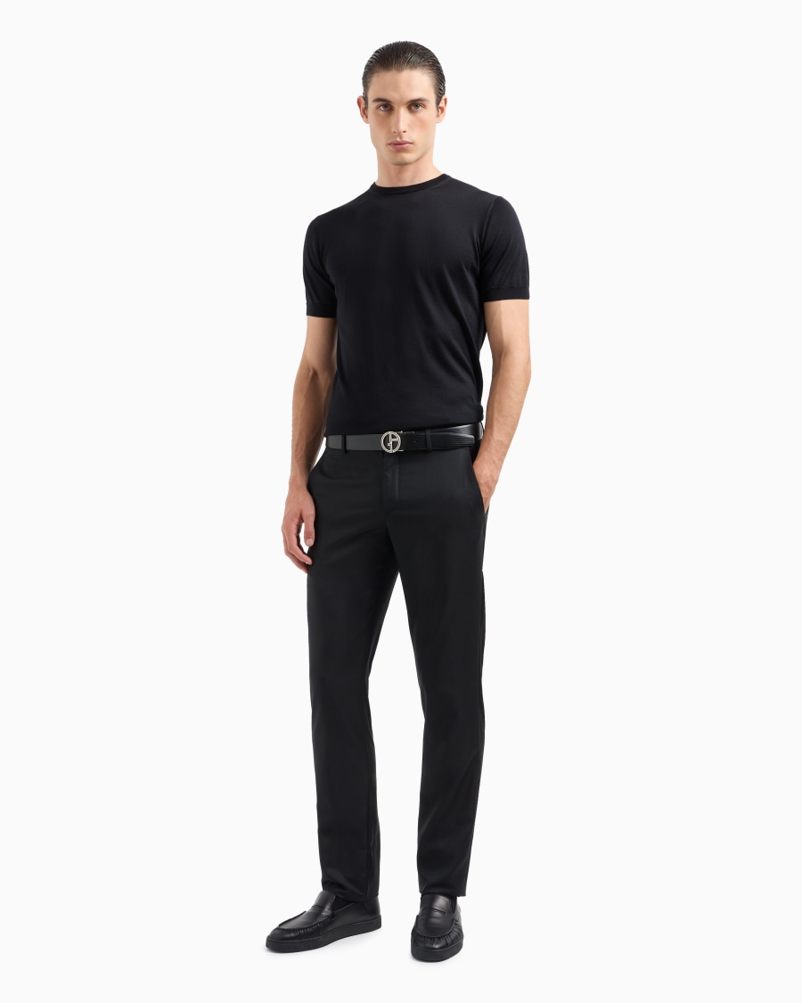The world of armani MAGLIA GIROCOLLO IN SETA E COTONE Offerte