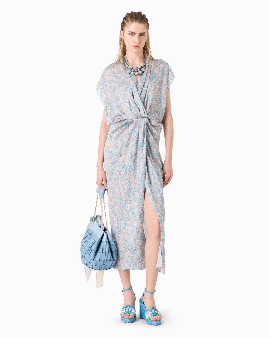 The world of armani ABITO LUNGO IN SETA STAMPATA 2025
