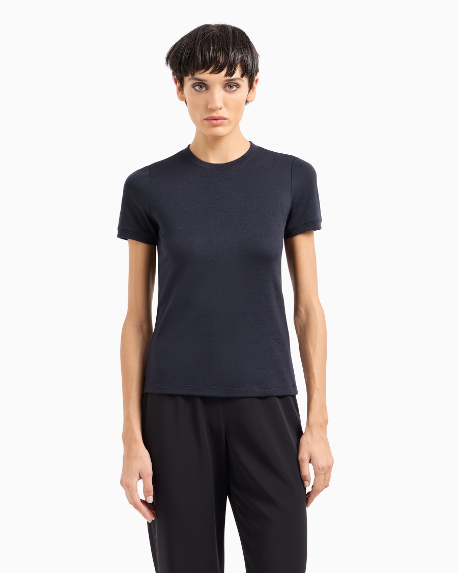 The world of armani T-SHIRT IN PURO CASHMERE Nuovo