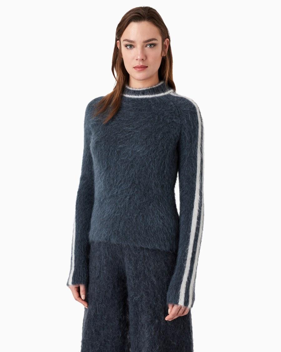 The world of armani GIORGIO ARMANI NEVE MAGLIA IN MOHAIR SETA E LANA Soddisfazione Garantita