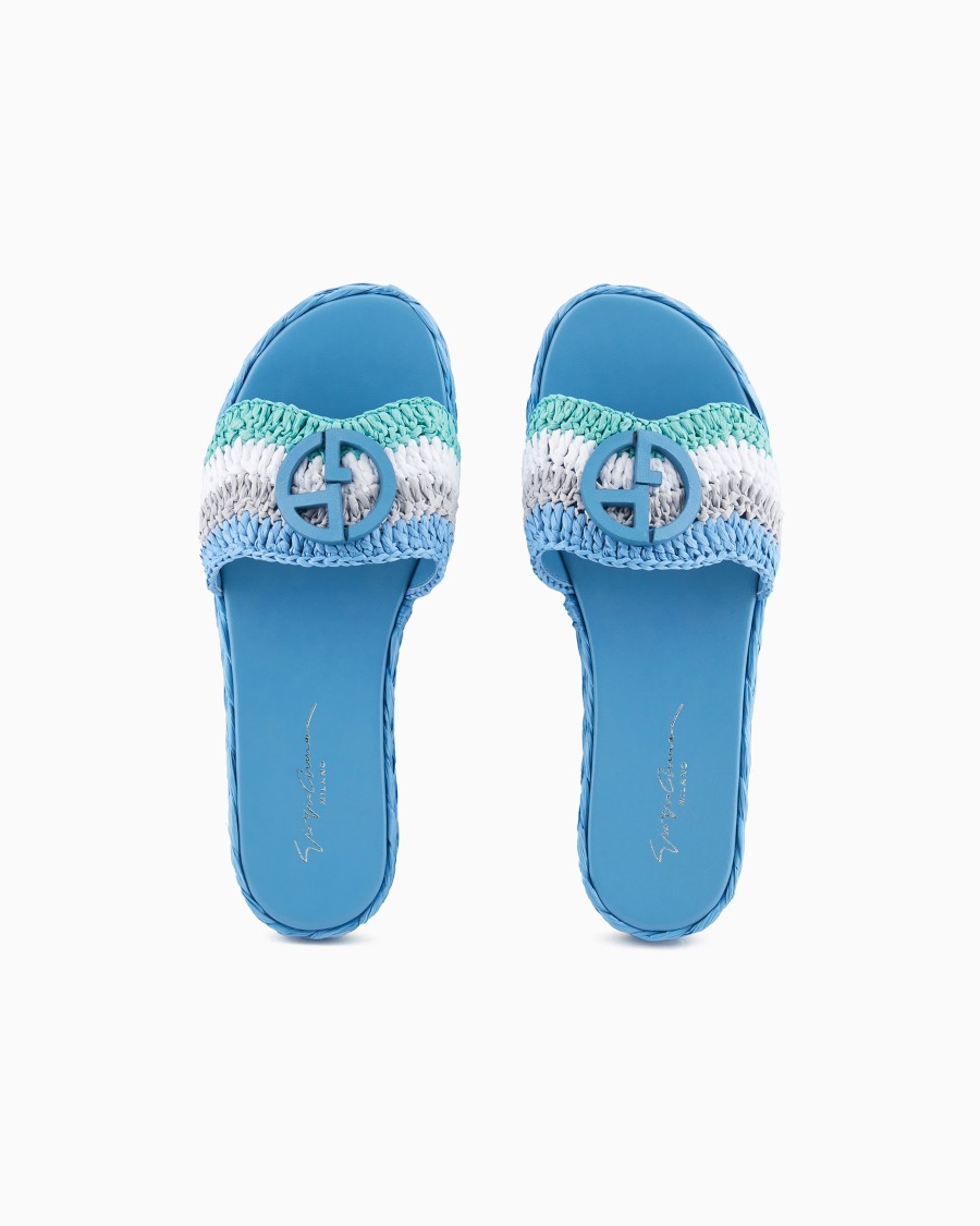 The world of armani SANDALI FLAT CON MOTIVO INTRECCIO Negozi Online