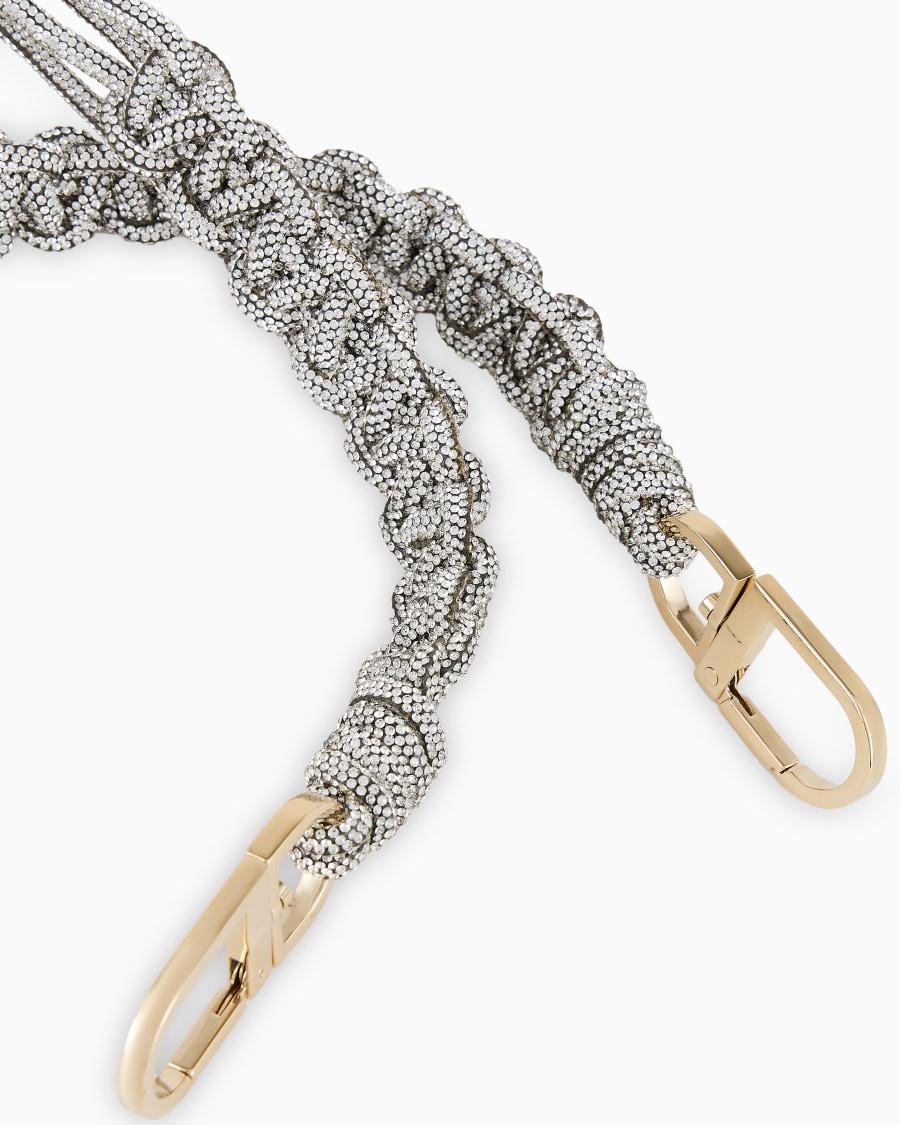 The world of armani TRACOLLA LUNGA IN STRASS CON MOTIVO INTRECCIO Affare Del Giorno