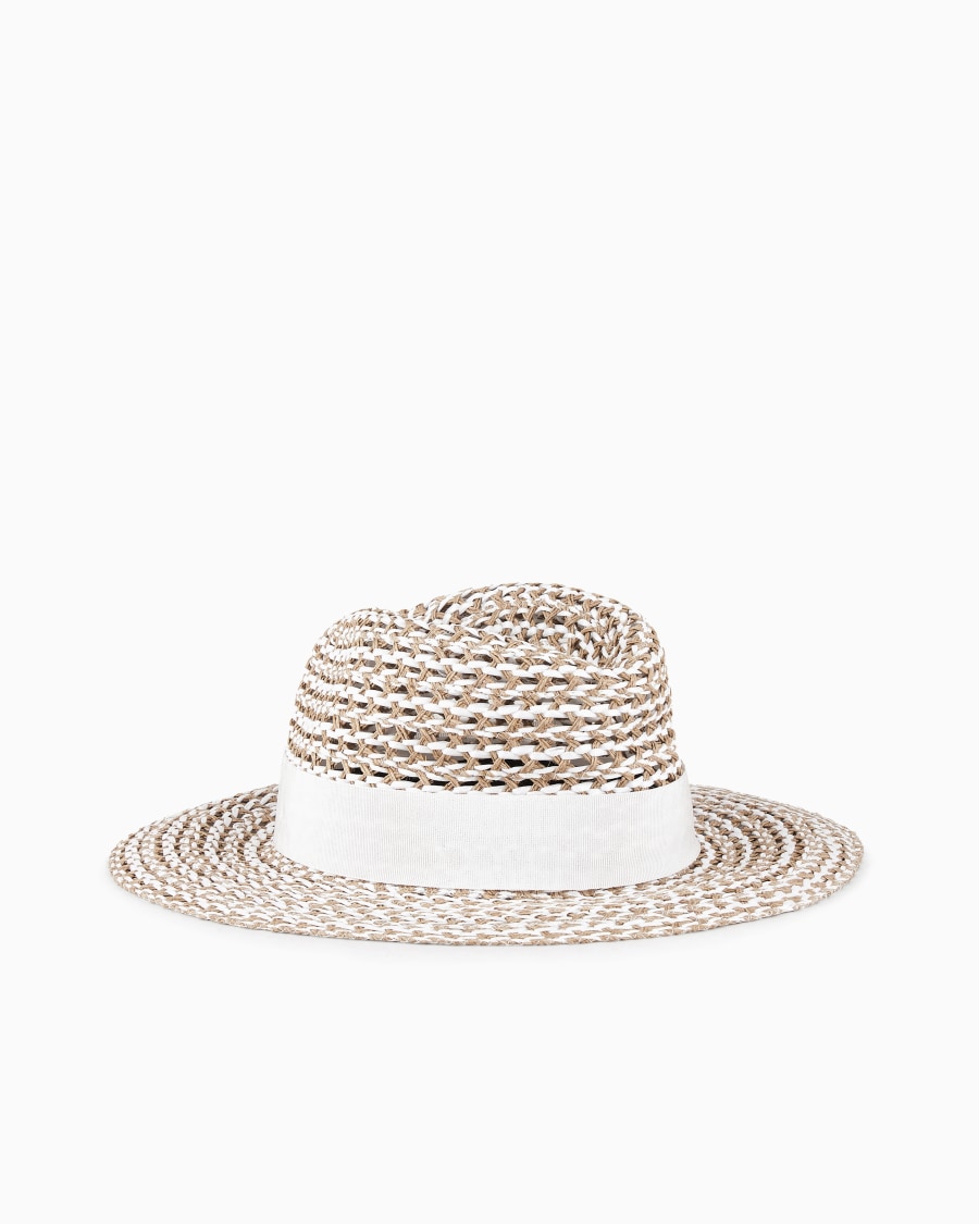 The world of armani CAPPELLO INTRECCIATO CON NASTRO Prezzo Ridotto