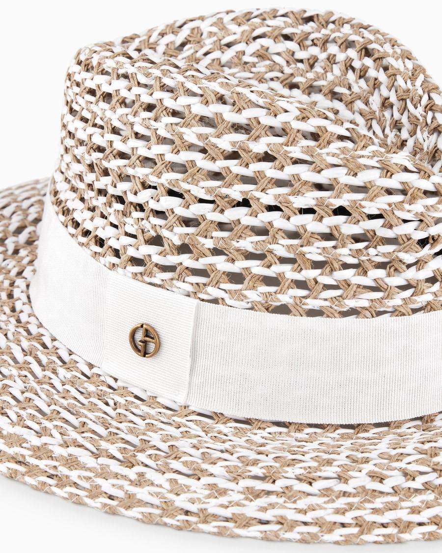 The world of armani CAPPELLO INTRECCIATO CON NASTRO Prezzo Ridotto