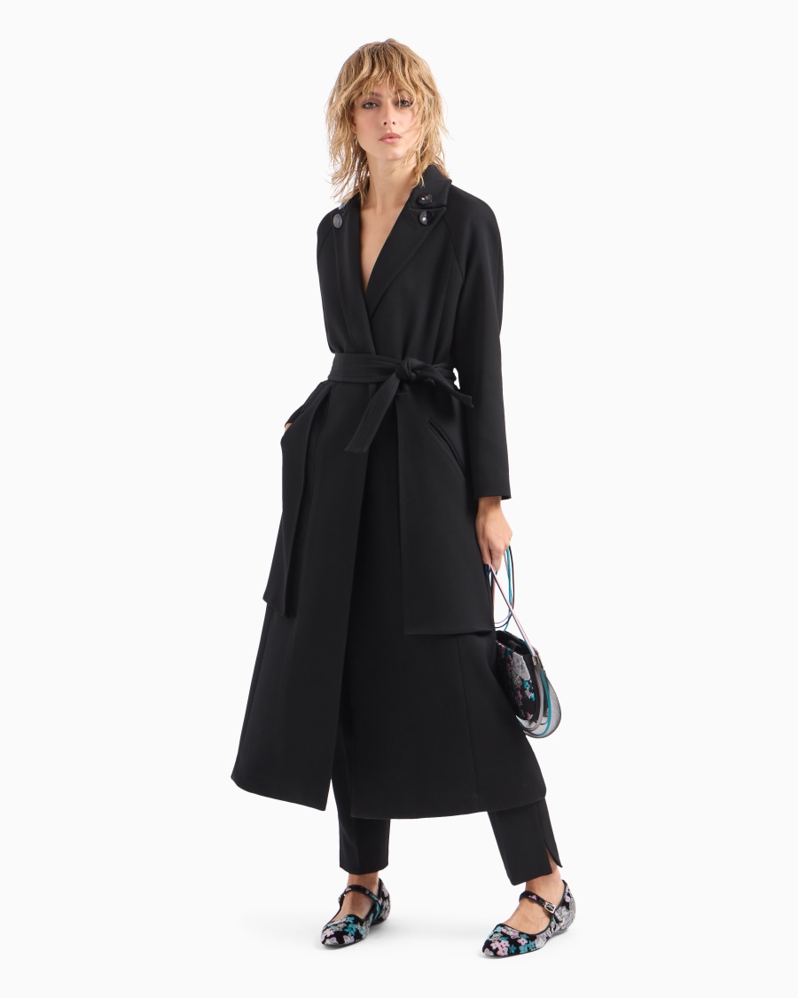 The world of armani PANTALONI DRITTI IN LANA VERGINE STRETCH Vendita Economica
