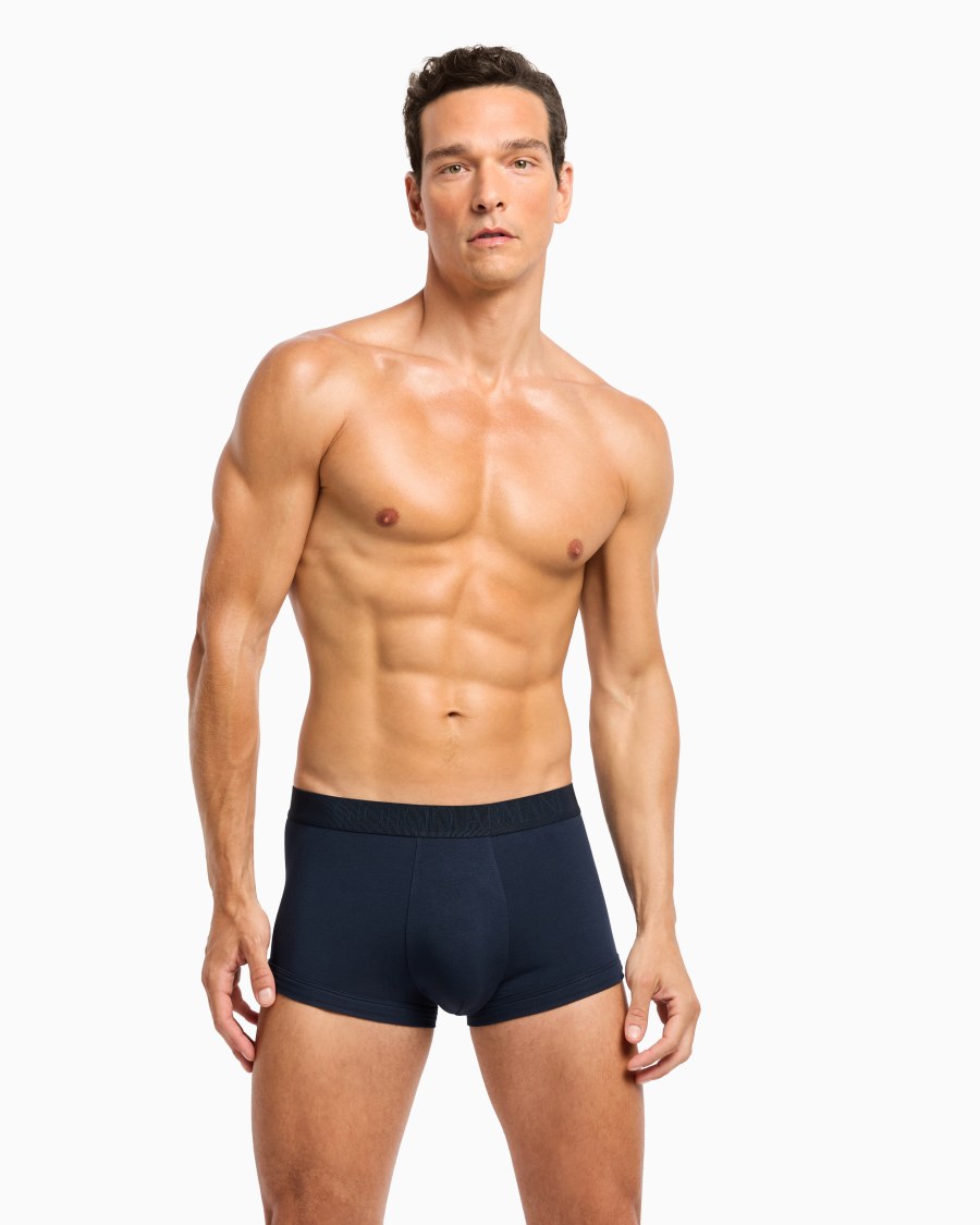 The world of armani BOXER IN JERSEY STRETCH CON BANDA LOGATA Spedizione Gratuita