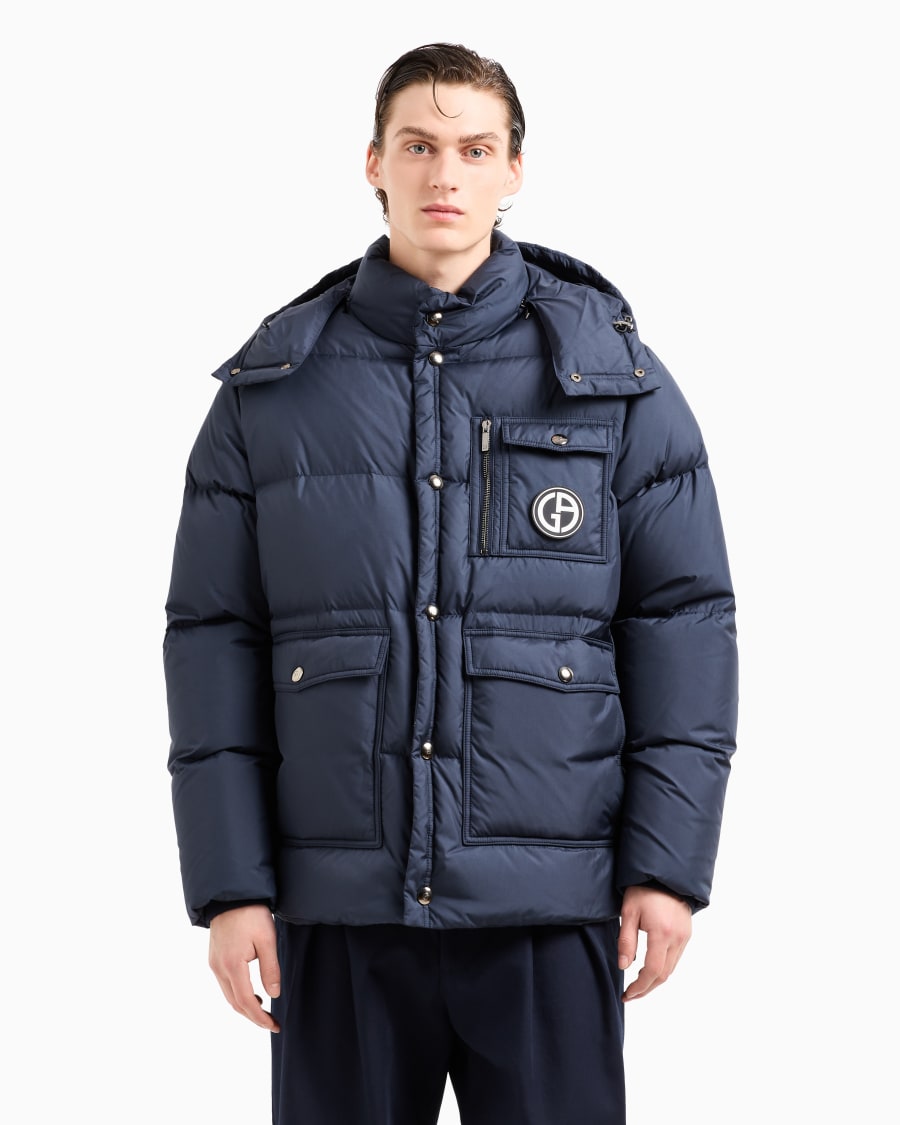 The world of armani BOMBER CON CAPPUCCIO IMBOTTITO IN PIUMA D'OCA ASV Pezzi Unici