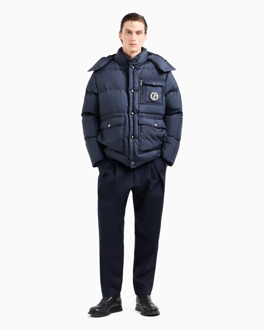 The world of armani BOMBER CON CAPPUCCIO IMBOTTITO IN PIUMA D'OCA ASV Pezzi Unici