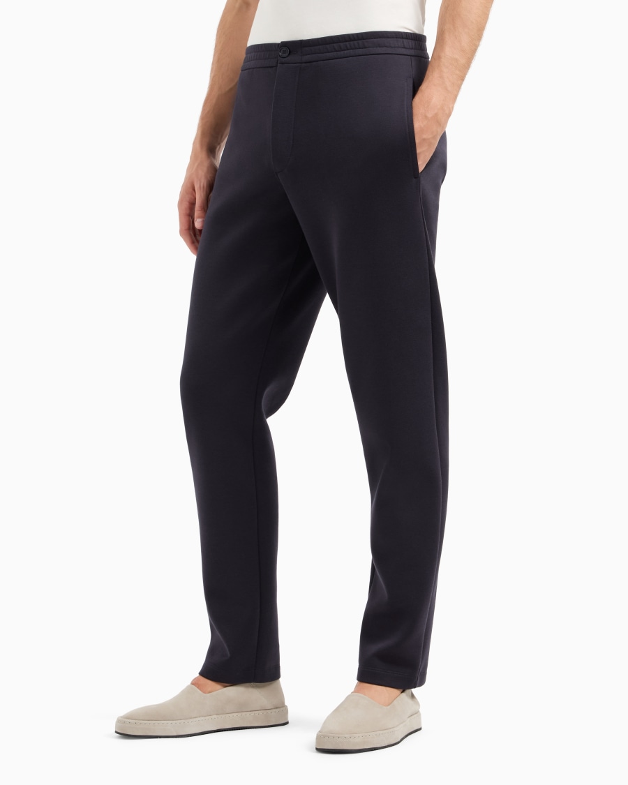 The world of armani PANTALONI IN DOPPIO JERSEY DI COTONE Acquista Ora