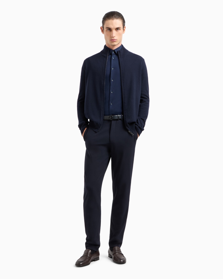 The world of armani CAMICIA A MANICHE CORTE IN JERSEY DI COTONE Consegna Veloce