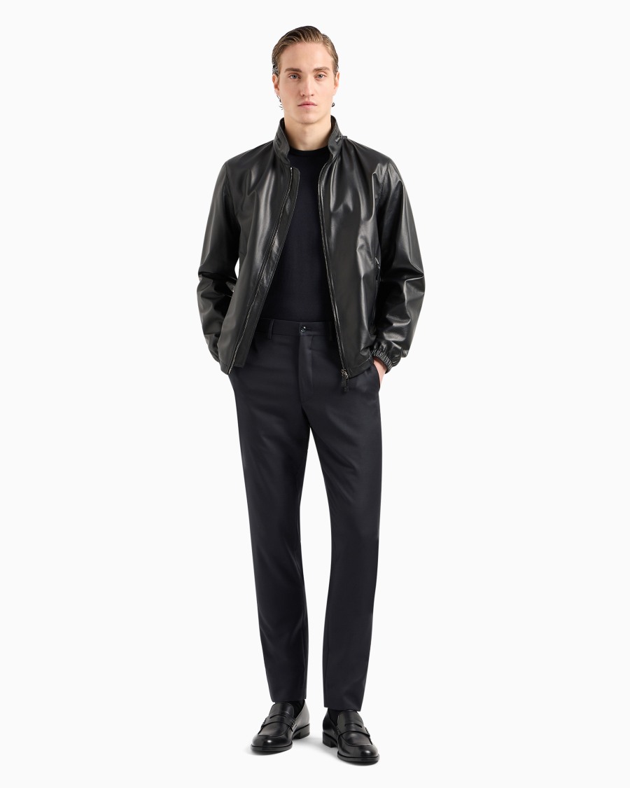 The world of armani MAGLIA GIROCOLLO IN SETA E COTONE Shopping Online