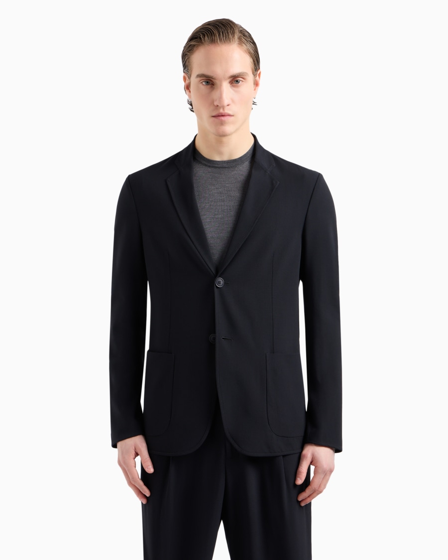 The world of armani GIACCA MONOPETTO IN LANA VERGINE Prezzo Ridotto
