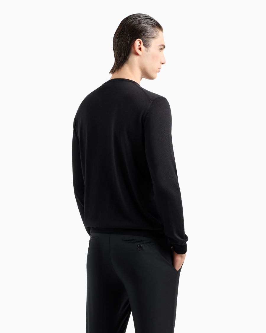 The world of armani MAGLIA GIROCOLLO A MANICA LUNGA IN SETA E COTONE Presa