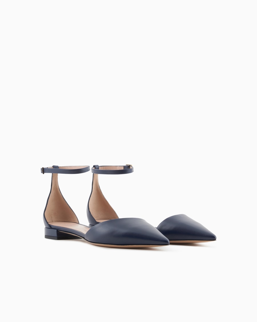 The world of armani BALLERINE CON CINTURINO IN PELLE Offerte