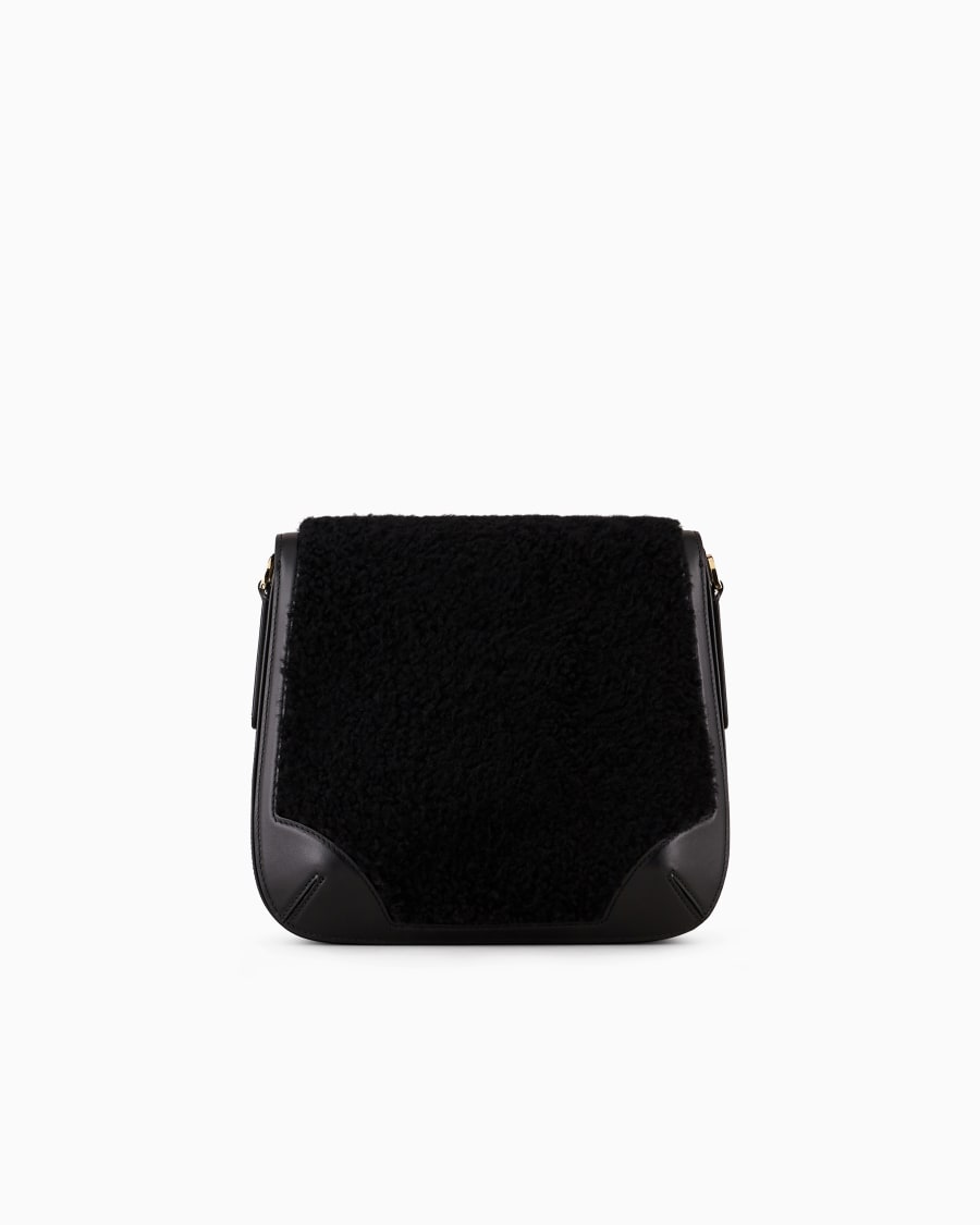 The world of armani GIORGIO ARMANI NEVE BORSA A SPALLA GRANDE IN SHERLING E E PELLE Saldi Di Fabbrica