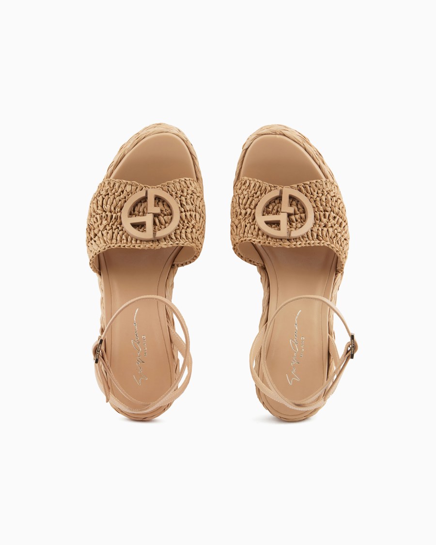 The world of armani SANDALI CON ZEPPA IN CORDA CON MOTIVO INTRECCIO I Più Venduti