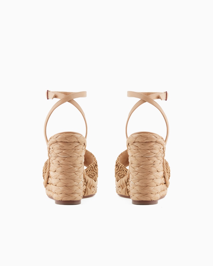 The world of armani SANDALI CON ZEPPA IN CORDA CON MOTIVO INTRECCIO I Più Venduti