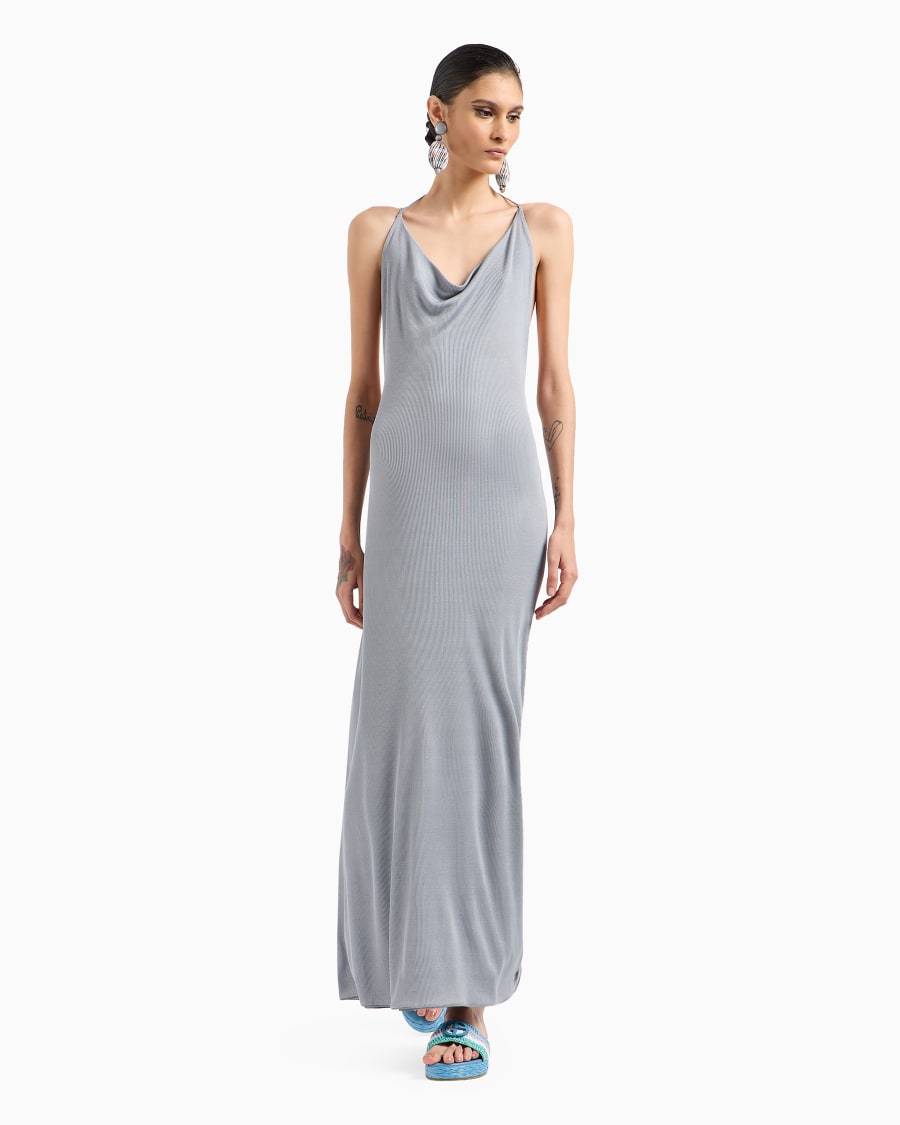 The world of armani ABITO LUNGO IN MISTO VISCOSA A COSTINE Hotsell