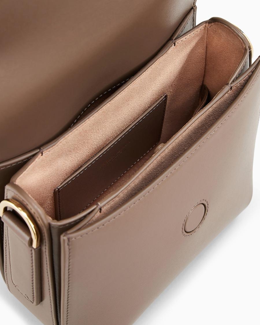 The world of armani BORSA LA PRIMA IN PELLE PALMELLATA CON TRACOLLA A NASTRO Negozi Online