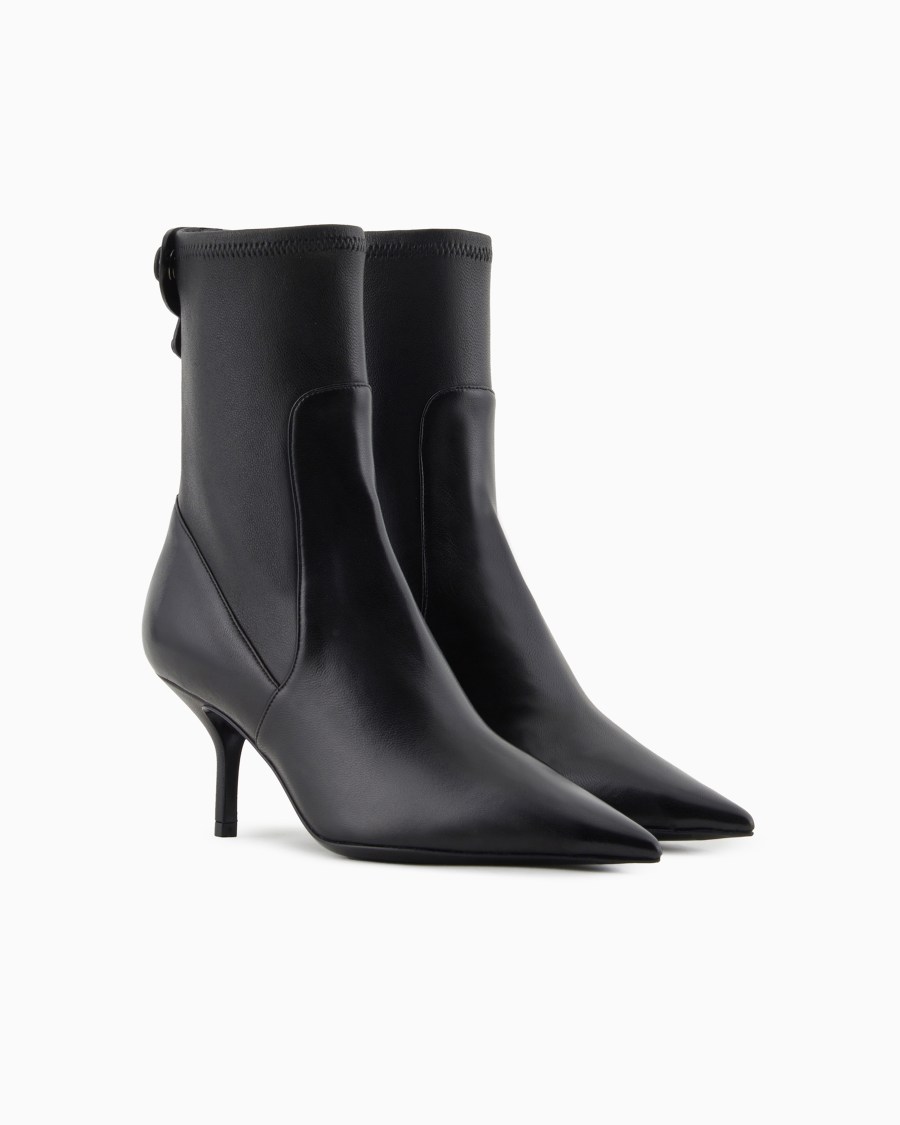 The world of armani STIVALETTI CON TACCO IN NAPPA Sottocosto