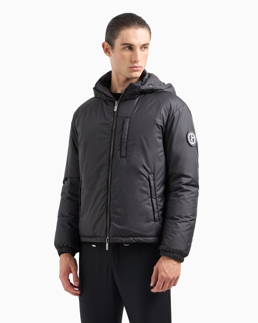 The world of armani BLOUSON CON CAPPUCCIO IMBOTTITO IN PIUMA D'OCA ASV Novità