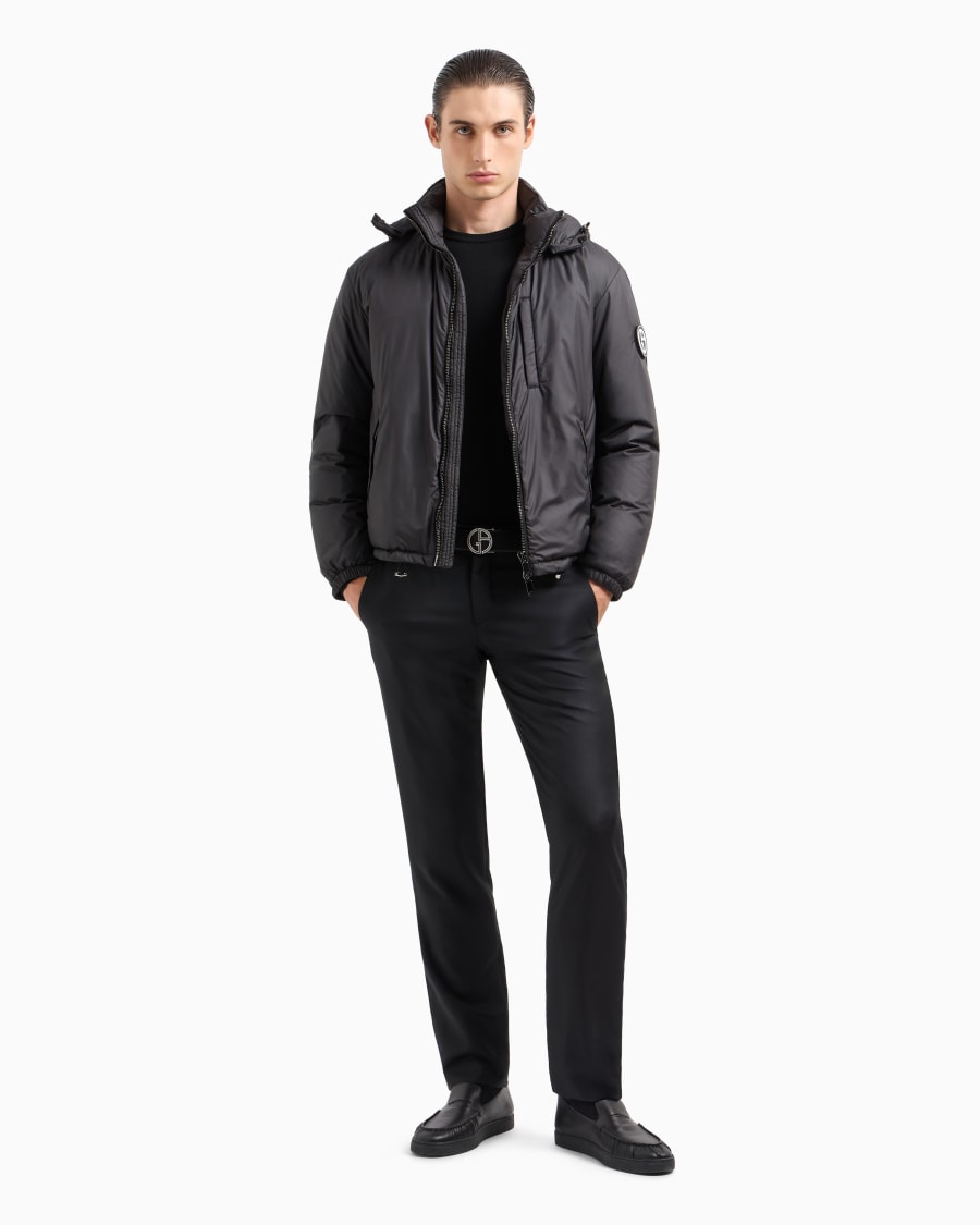 The world of armani BLOUSON CON CAPPUCCIO IMBOTTITO IN PIUMA D'OCA ASV Novità