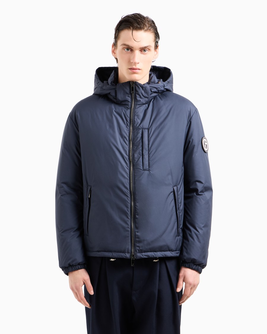 The world of armani BLOUSON CON CAPPUCCIO IMBOTTITO IN PIUMA D'OCA ASV Presa