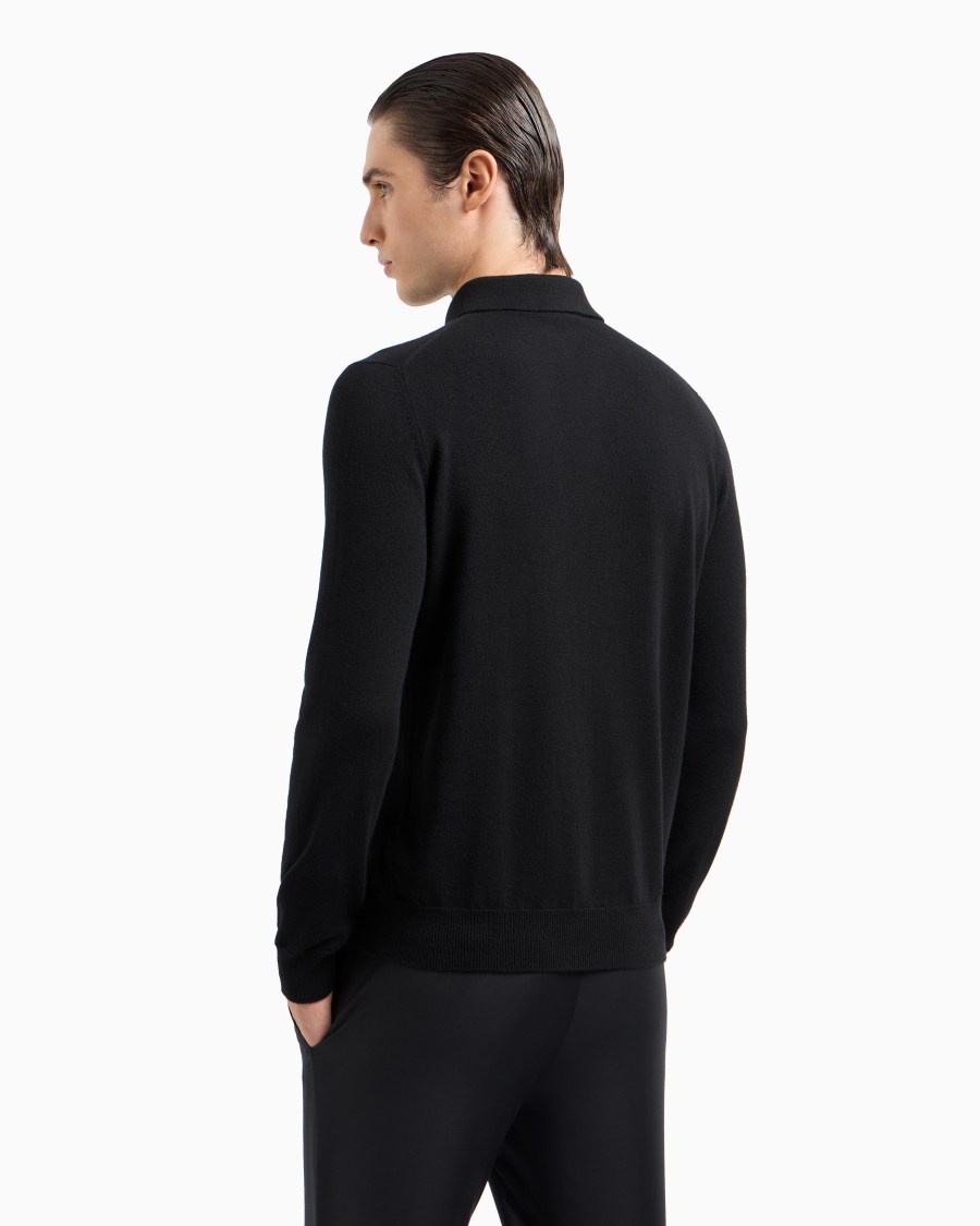 The world of armani POLO A MANICHE LUNGHE IN CASHMERE Sconto