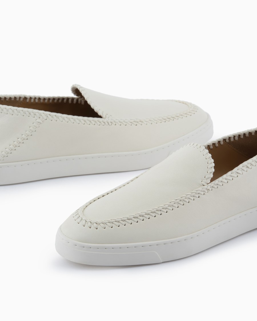 The world of armani GALLERIA 3 SLIP-ON IN NAPPA Offerta