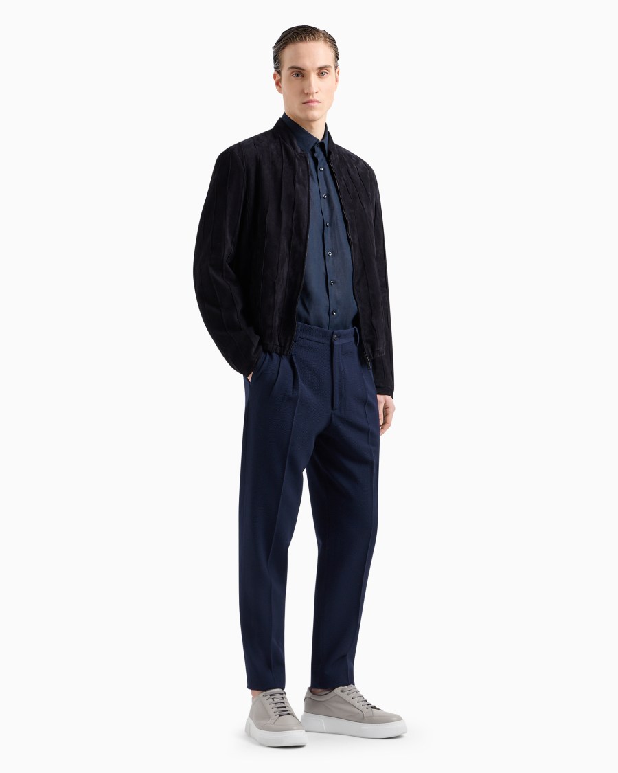 The world of armani CAMICIA REGULAR FIT IN LINO In Vendita